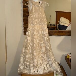 Anewsta Chic White Floral Lace Fancy Dress 12 NWT